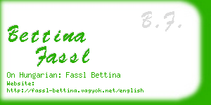 bettina fassl business card